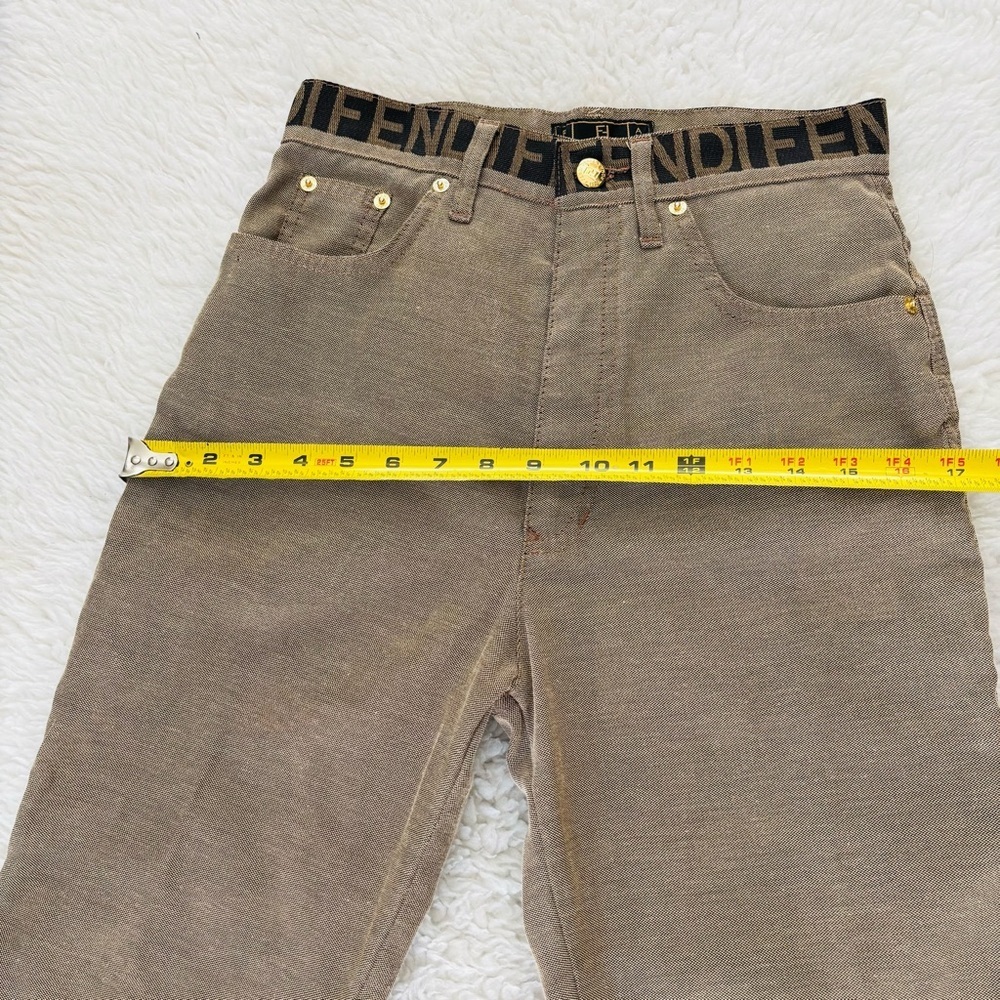 Fendi High Waist Women’s Tan Pants size EU 43 US 29 - Picture 13 of 16